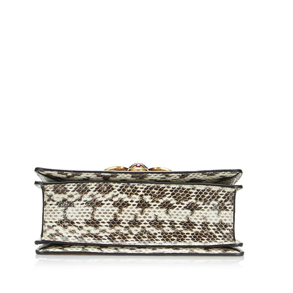 グッチ クイーンマーガレット ハンドバッグ ショルダーバッグ 2WAY 476541 ホワイト パイソン レディース GUCCI 【中古】