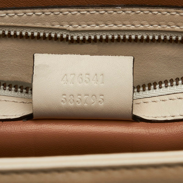 グッチ クイーンマーガレット ハンドバッグ ショルダーバッグ 2WAY 476541 ホワイト パイソン レディース GUCCI 【中古】