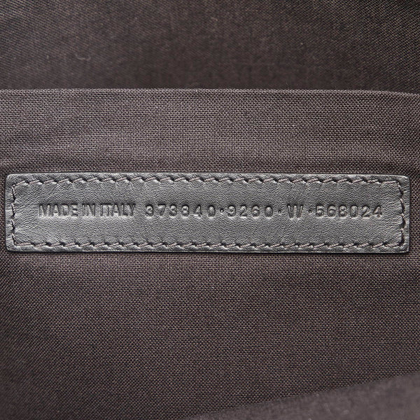 バレンシアガ 373340 9260 W 568024 ホワイト ブラック キャンバス レザー クラッチバッグ レディース BALENCIAGA 【中古】