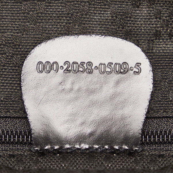 グッチ バンブー ショルダーバッグ 000 2058 ブラック キャンバス レザー レディース GUCCI 【中古】