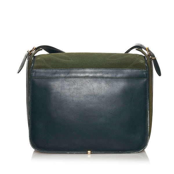 グッチ ソーホー 001 106 0399 カーキ スウェード レザー ショルダーバッグ メンズ GUCCI 【中古】