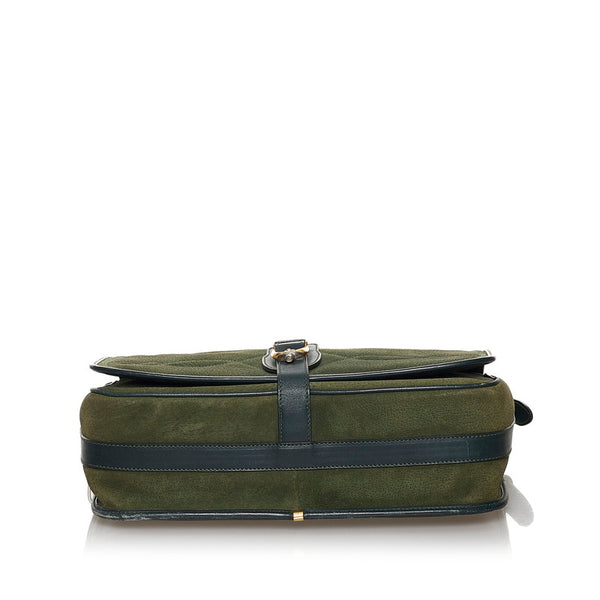 グッチ ソーホー 001 106 0399 カーキ スウェード レザー ショルダーバッグ メンズ GUCCI 【中古】