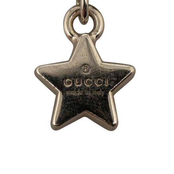 グッチ インターロッキングG スター ハート トレードマーク バングル ブレスレット SV925 シルバー レディース GUCCI 【中古】