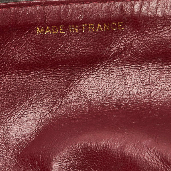 シャネル デカマトラッセ シングルフラップ ゴールド金具 チェーンショルダーバッグ ブラック ラムスキン レディース CHANEL 【中古】