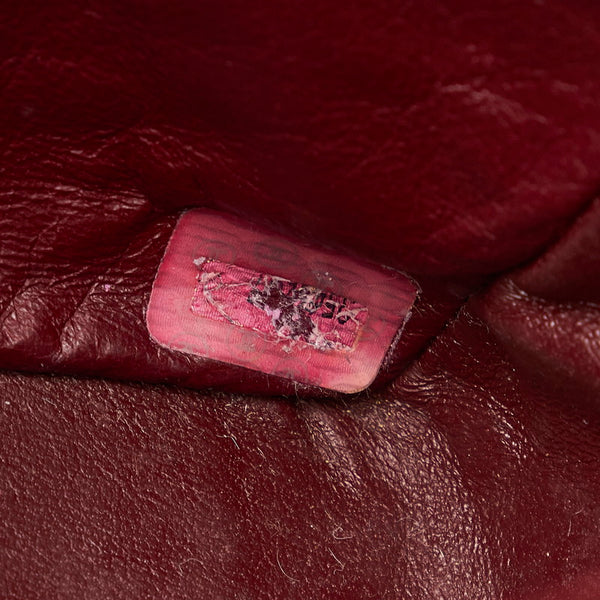 シャネル デカマトラッセ シングルフラップ ゴールド金具 チェーンショルダーバッグ ブラック ラムスキン レディース CHANEL 【中古】