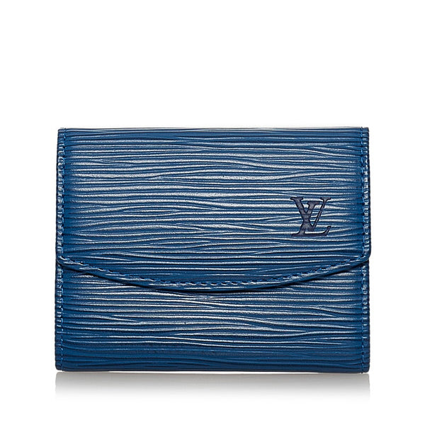 ルイ ヴィトン エピ ポルトモネ サーンプル コインケース 小銭入れ M63415 トレドブルー レザー メンズ LOUIS VUITTON 【中古】