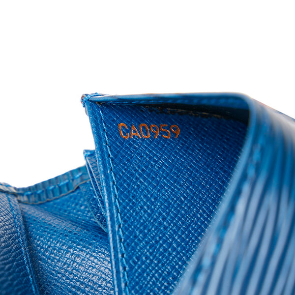 ルイ ヴィトン エピ ポルトモネ サーンプル コインケース 小銭入れ M63415 トレドブルー レザー メンズ LOUIS VUITTON 【中古】