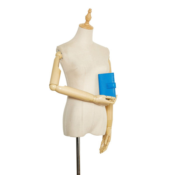 グッチ パスポートケース 363420 ブルー レザー レディース GUCCI 【中古】