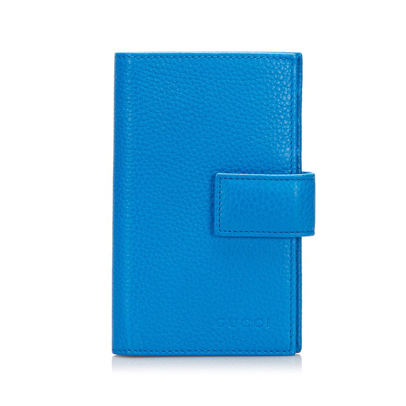 グッチ パスポートケース 363420 ブルー レザー レディース GUCCI 【中古】