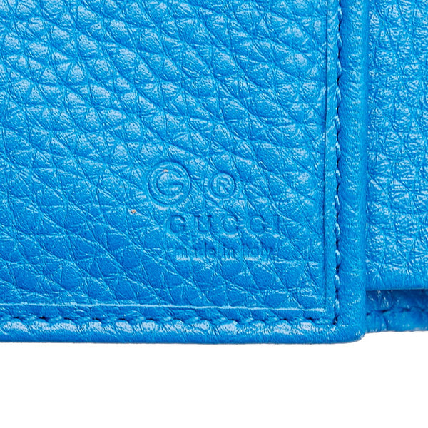 グッチ パスポートケース 363420 ブルー レザー レディース GUCCI 【中古】