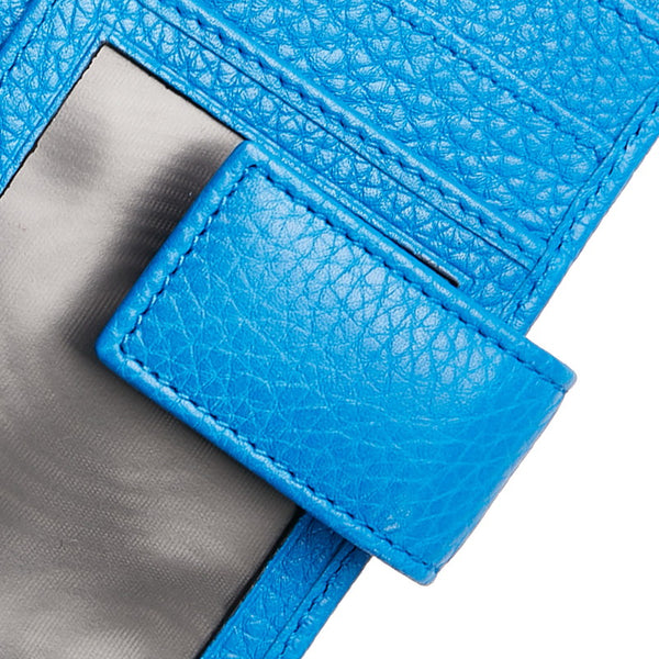 グッチ パスポートケース 363420 ブルー レザー レディース GUCCI 【中古】