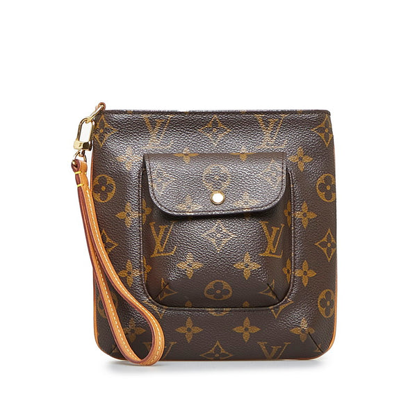 ルイ ヴィトン モノグラム パルティシオン アクセサリーポーチ ミニバッグ M51901 ブラウン PVC レザー レディース LOUIS VUITTON 【中古】