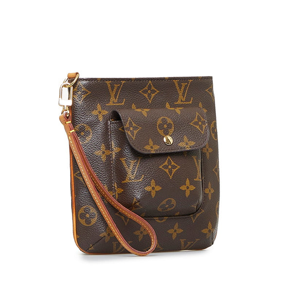 ルイ ヴィトン モノグラム パルティシオン アクセサリーポーチ ミニバッグ M51901 ブラウン PVC レザー レディース LOUIS VUITTON 【中古】