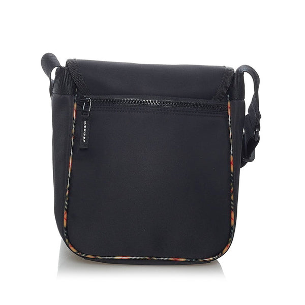 バーバリー ブラック ナイロン 斜めがけ ショルダー メンズ BURBERRY 【中古】