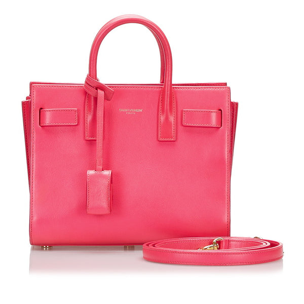 サンローラン サックドジュール ハンドバッグ ショルダーバッグ2WAY ピンク レザー レディース SAINT LAURENT 【中古】