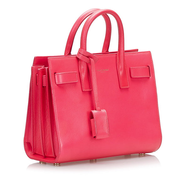 サンローラン サックドジュール ハンドバッグ ショルダーバッグ2WAY ピンク レザー レディース SAINT LAURENT 【中古】