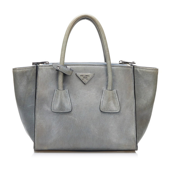 プラダ ハンドバッグ ショルダーバッグ 2WAY B2625M MARINE ライトブルー レザー レディース PRADA 【中古】