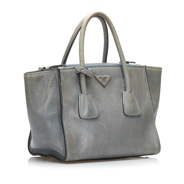 プラダ ハンドバッグ ショルダーバッグ 2WAY B2625M MARINE ライトブルー レザー レディース PRADA 【中古】