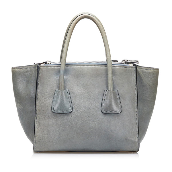 プラダ ハンドバッグ ショルダーバッグ 2WAY B2625M MARINE ライトブルー レザー レディース PRADA 【中古】