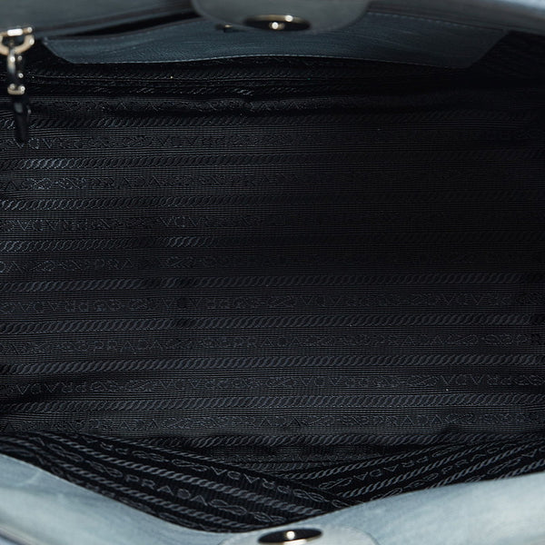 プラダ ハンドバッグ ショルダーバッグ 2WAY B2625M MARINE ライトブルー レザー レディース PRADA 【中古】