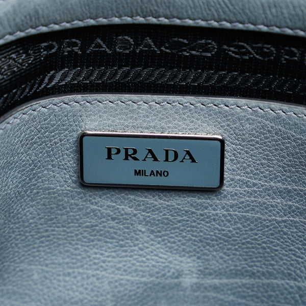 プラダ ハンドバッグ ショルダーバッグ 2WAY B2625M MARINE ライトブルー レザー レディース PRADA 【中古】