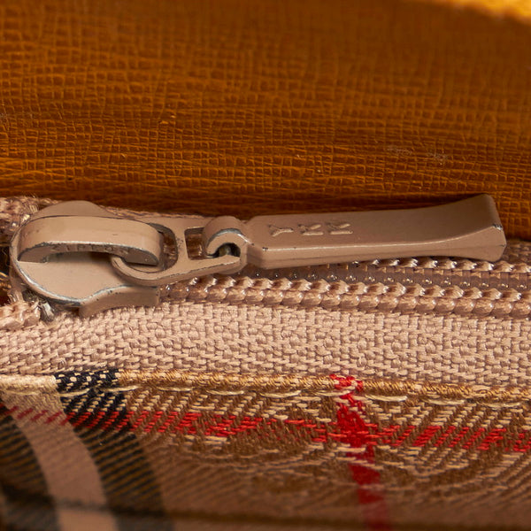 バーバリー イエロー レザー ハンドバッグ レディース BURBERRY 【中古】