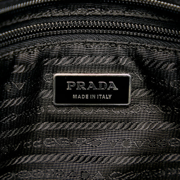 プラダ テスート 斜め掛け ショルダーバッグ VA0220 NERO ブラック ナイロン レザー キャンバス レディース PRADA 【中古】
