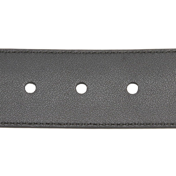 グッチ グッチシマ 449716 ブラック レザー ベルト メンズ GUCCI 【中古】