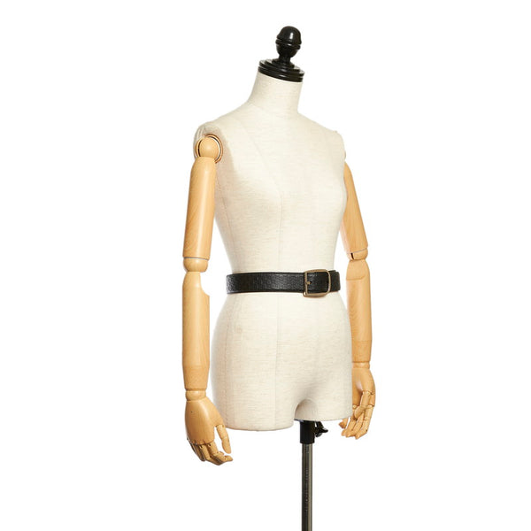 グッチ グッチシマ 449716 ブラック レザー ベルト メンズ GUCCI 【中古】