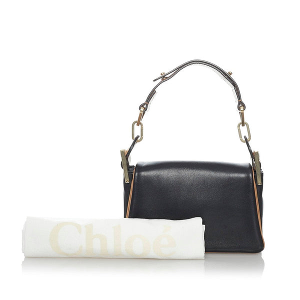 クロエ ハンドバッグ ブラック ベージュ レザー レディース Chloe 【中古】