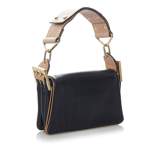 クロエ ハンドバッグ ブラック ベージュ レザー レディース Chloe 【中古】