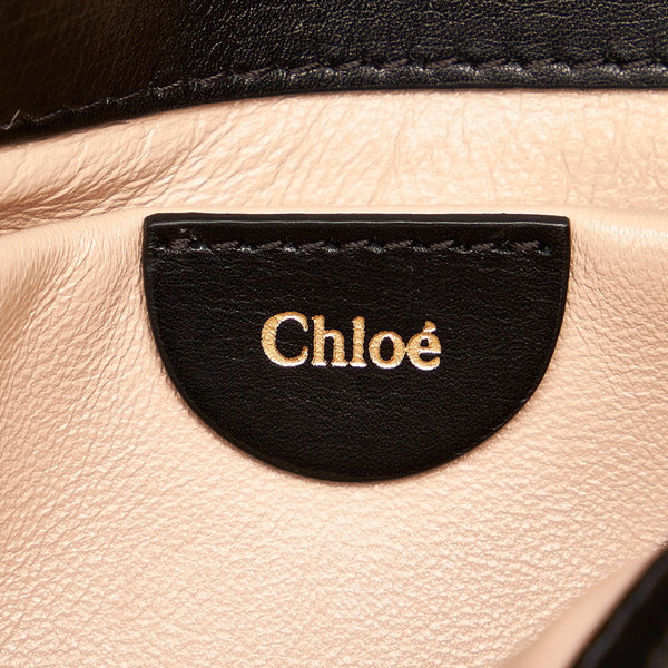 クロエ ハンドバッグ ブラック ベージュ レザー レディース Chloe 【中古】