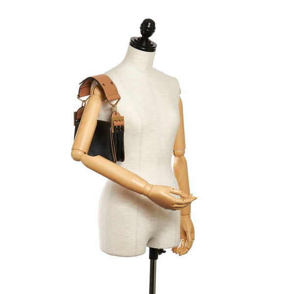 クロエ ハンドバッグ ブラック ベージュ レザー レディース Chloe 【中古】