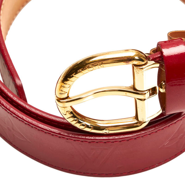 ルイ ヴィトン モノグラム ヴェルニ サンチュール ベルト M6980 ポムダムール パテントレザー レディース LOUIS VUITTON 【中古】