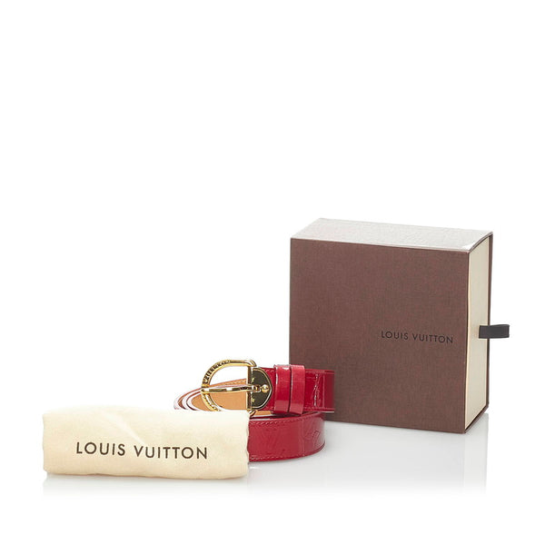 ルイ ヴィトン モノグラム ヴェルニ サンチュール ベルト M6980 ポムダムール パテントレザー レディース LOUIS VUITTON 【中古】