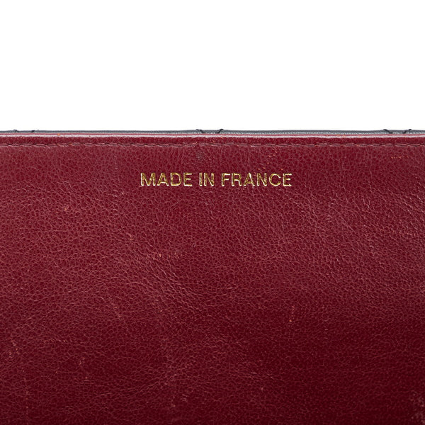 シャネル デカマトラッセ シングルフラップ ゴールド金具 ダブルチェーン ショルダーバッグ  ブラック ラムスキン レディース CHANEL 【中古】