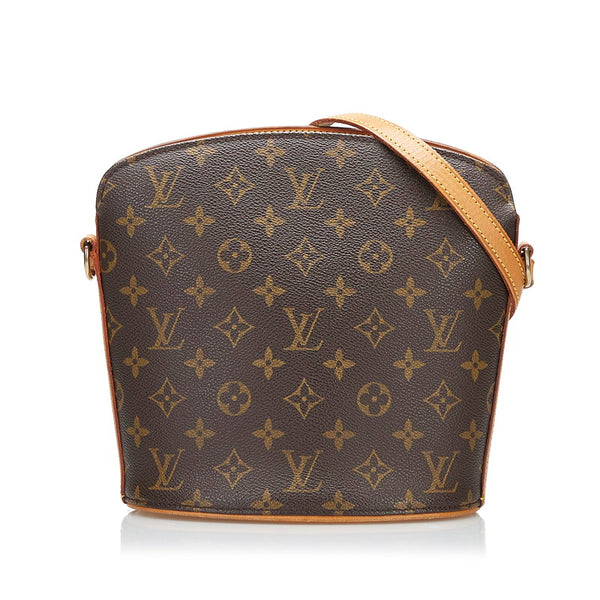 ルイ ヴィトン モノグラム ドルーオ 斜め掛け ショルダーバッグ  M51290 ブラウン PVC レザー レディース LOUIS VUITTON 【中古】