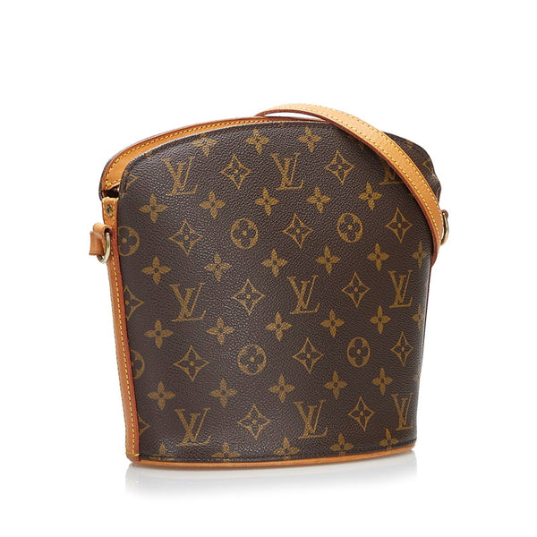 ルイ ヴィトン モノグラム ドルーオ 斜め掛け ショルダーバッグ  M51290 ブラウン PVC レザー レディース LOUIS VUITTON 【中古】
