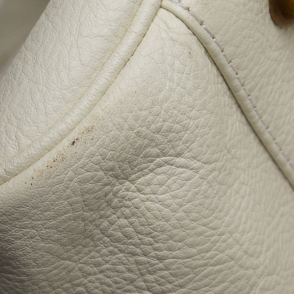 バーバリー ノバチェック ハンドバッグ ホワイト レザー レディース BURBERRY 【中古】