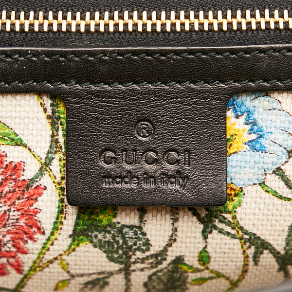 グッチ ニューバンブー フローラ ハンドバッグ ショルダーバッグ 2WAY 279492 ブラック レザー レディース GUCCI 【中古】