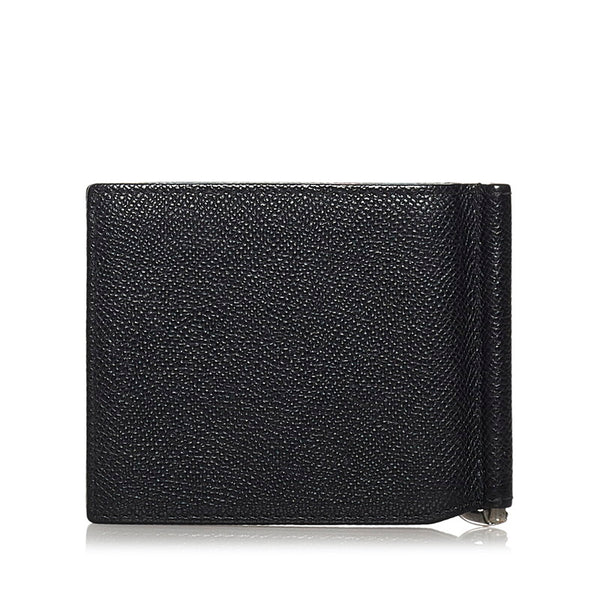ドルチェアンドガッバーナ 二つ折り財布 マネークリップ ブラック レザー メンズ DOLCE&GABBANA 【中古】