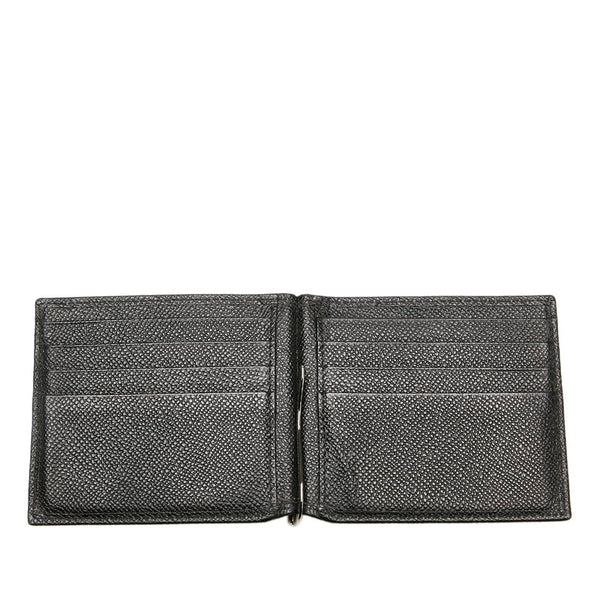 ドルチェアンドガッバーナ 二つ折り財布 マネークリップ ブラック レザー メンズ DOLCE&GABBANA 【中古】