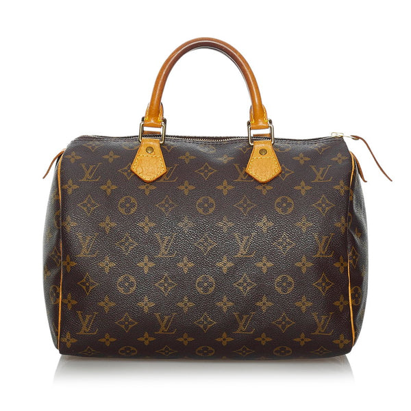 ルイ ヴィトン モノグラム スピーディ30 ミニボストンバッグ M41526 ブラウン PVC レザー レディース LOUIS VUITTON 【中古】