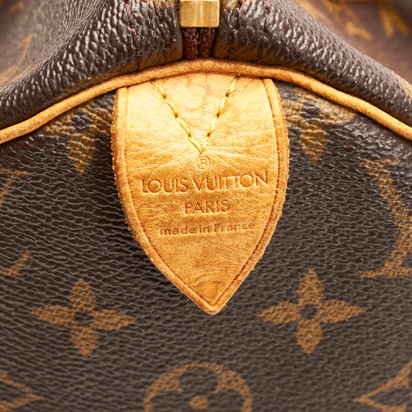 ルイ ヴィトン モノグラム スピーディ30 ミニボストンバッグ M41526 ブラウン PVC レザー レディース LOUIS VUITTON 【中古】
