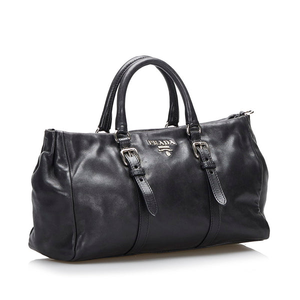 プラダ ハンドバッグ ショルダーバッグ 2WAY ブラック レザー レディース PRADA 【中古】