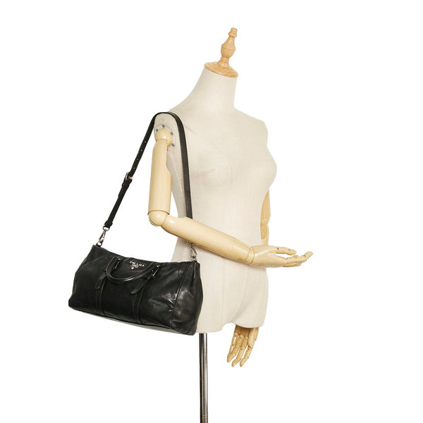 プラダ ハンドバッグ ショルダーバッグ 2WAY ブラック レザー レディース PRADA 【中古】