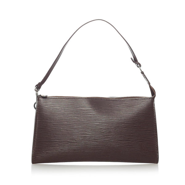 ルイ ヴィトン エピ アクセソワール 24 ポーチ M5294D ブラウン レザー レディース LOUIS VUITTON 【中古】