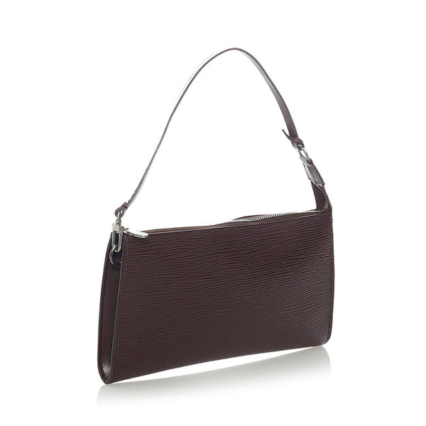 ルイ ヴィトン エピ アクセソワール 24 ポーチ M5294D ブラウン レザー レディース LOUIS VUITTON 【中古】