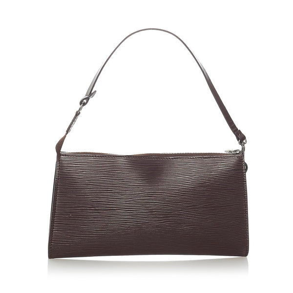 ルイ ヴィトン エピ アクセソワール 24 ポーチ M5294D ブラウン レザー レディース LOUIS VUITTON 【中古】