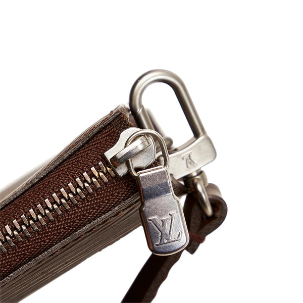 ルイ ヴィトン エピ アクセソワール 24 ポーチ M5294D ブラウン レザー レディース LOUIS VUITTON 【中古】